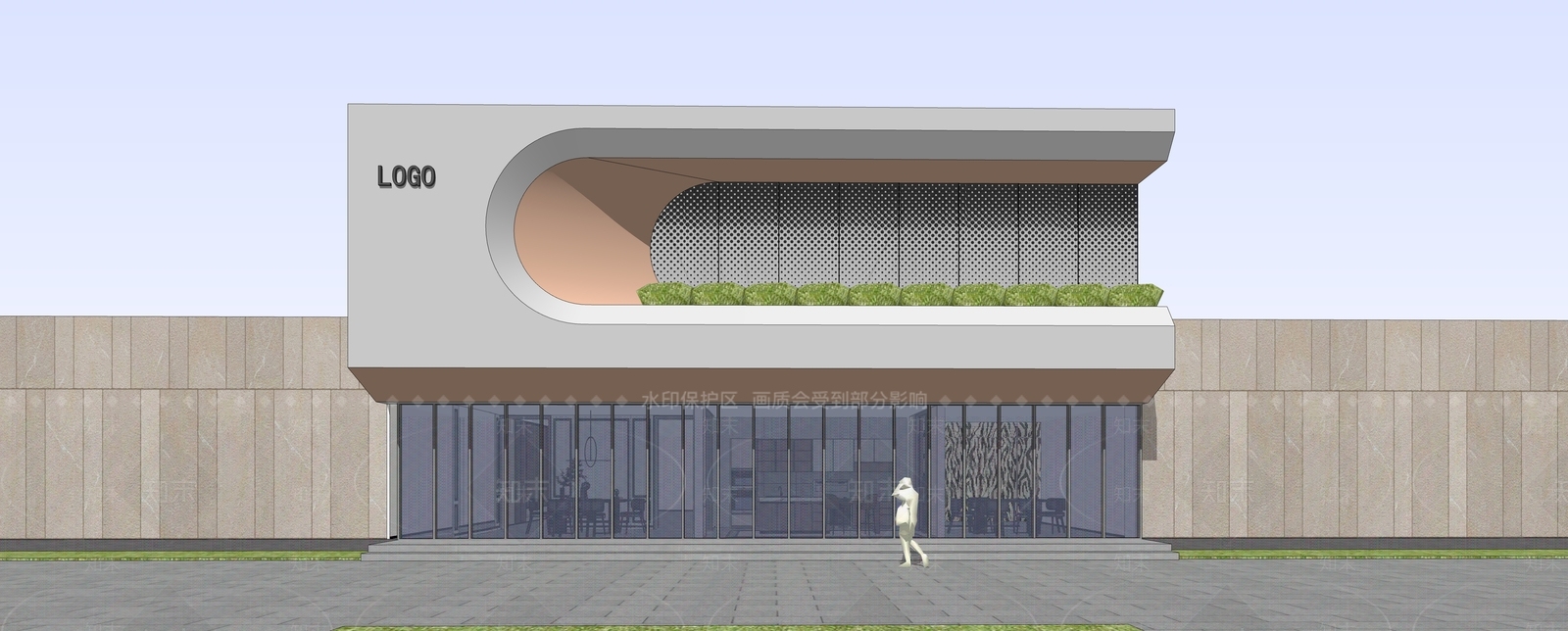 现代其他商业建筑SU模型下载【ID:1164896924】