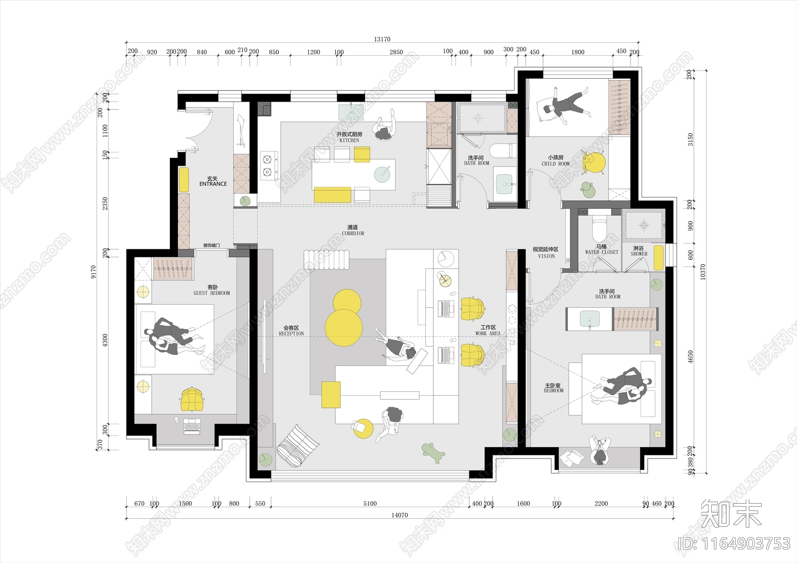 户型优化施工图下载【ID:1164903753】