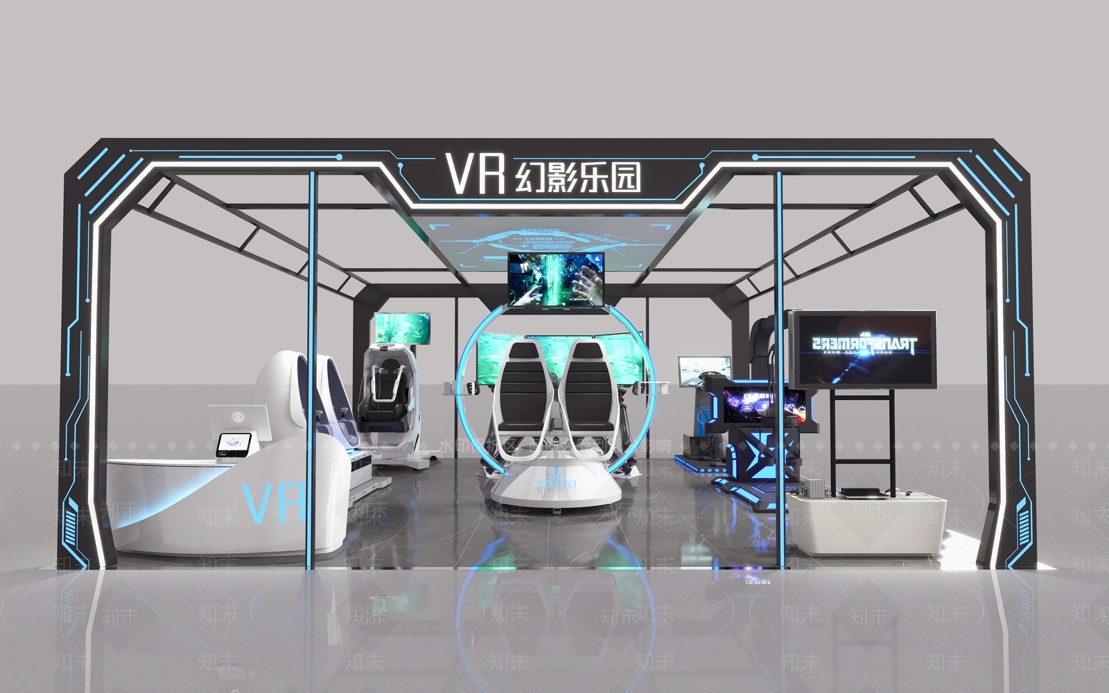 现代简约数码店3D模型下载【ID:1164907990】