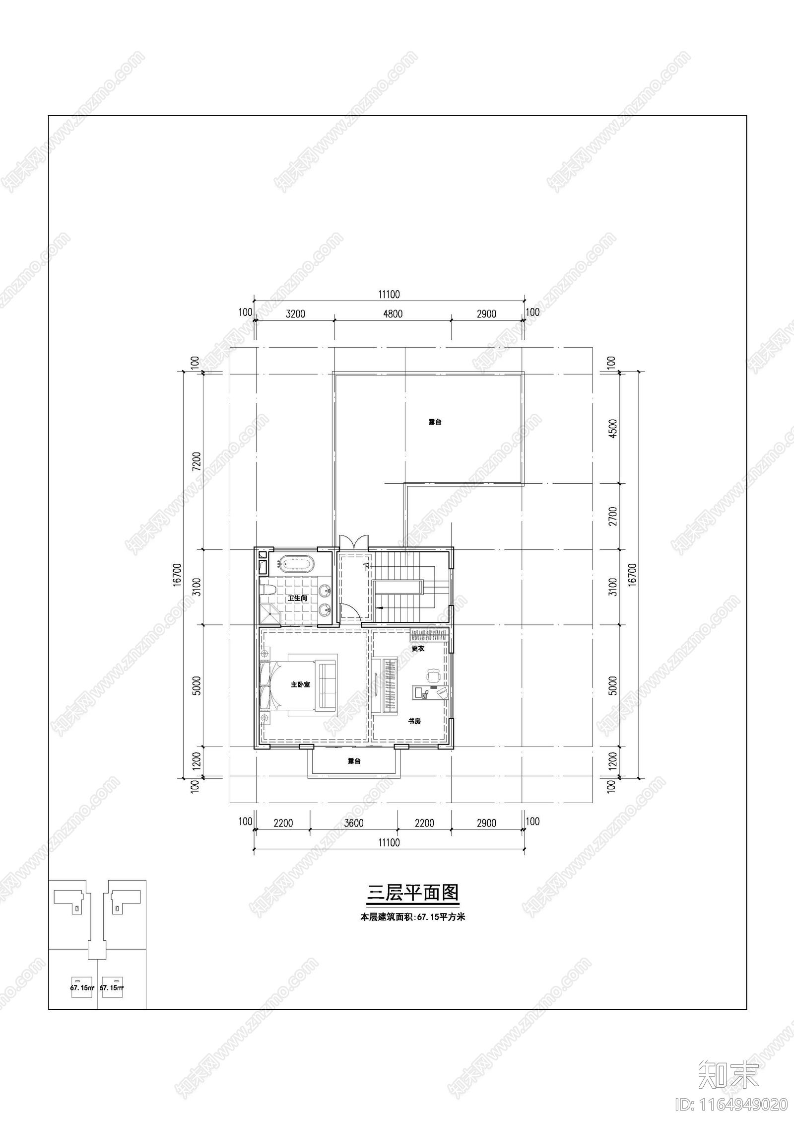 现代新中式别墅建筑cad施工图下载【ID:1164949020】