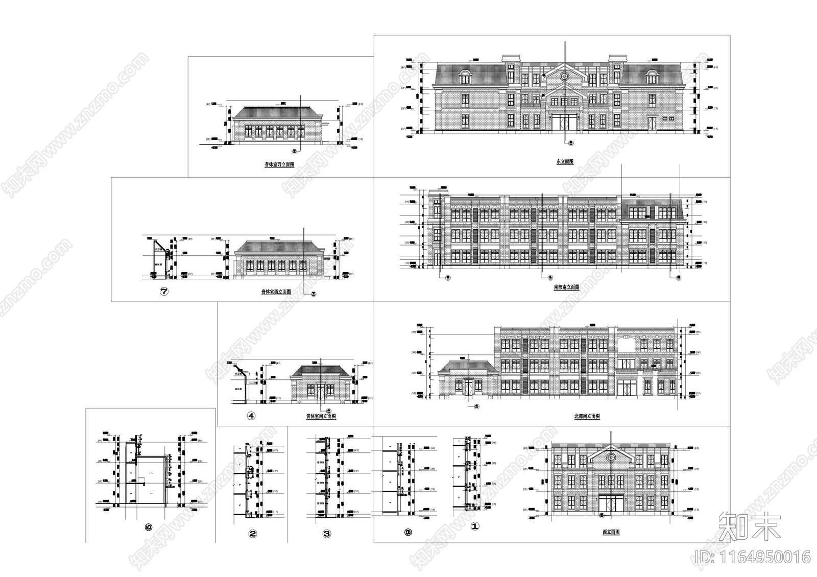 现代幼儿园建筑施工图下载【ID:1164950016】