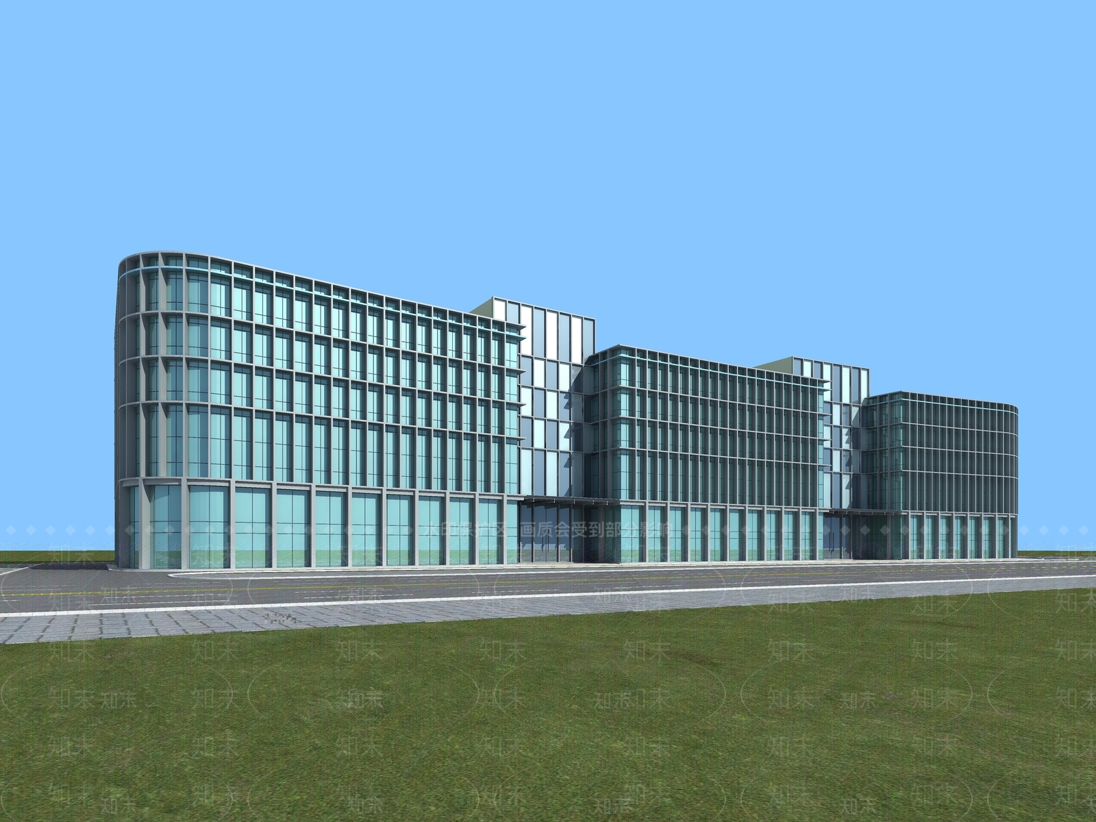 现代办公楼3D模型下载【ID:1164956065】