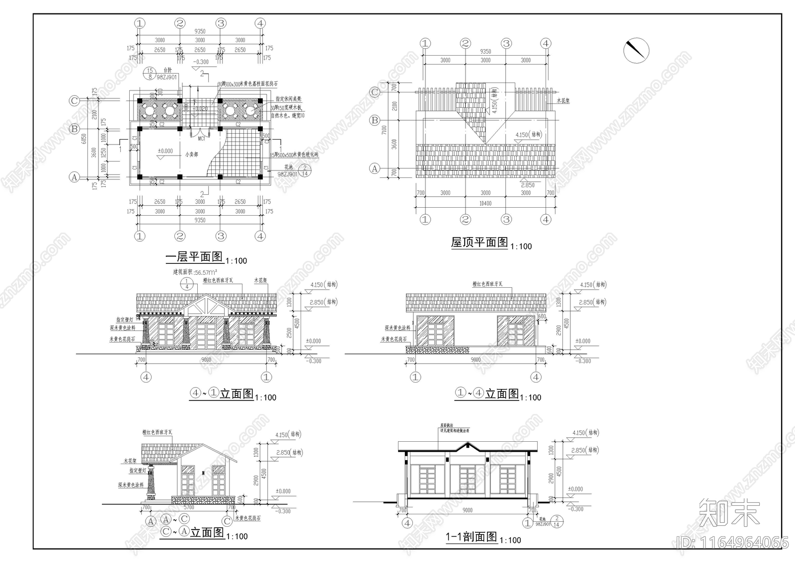 中式其他商业建筑cad施工图下载【ID:1164964066】