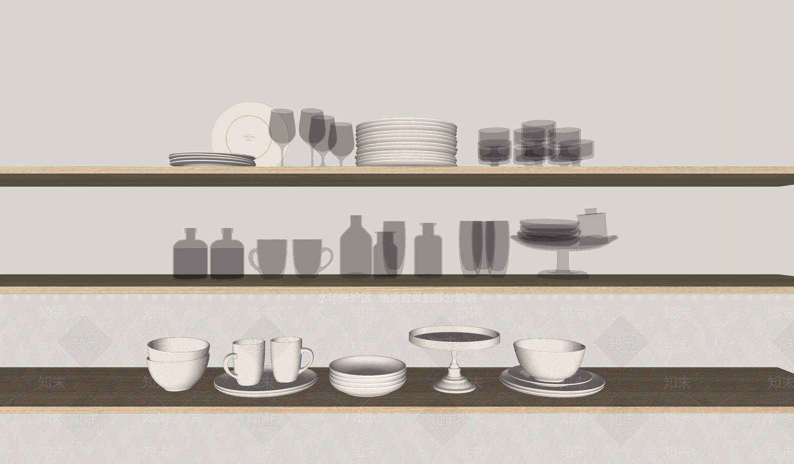 餐具SU模型下载【ID:1164969923】