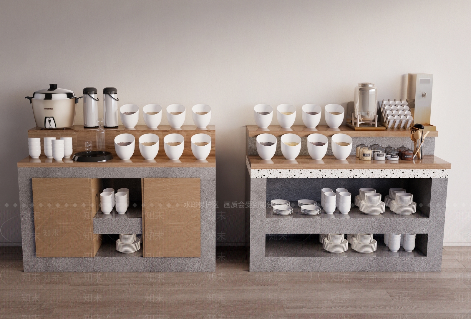 厨房用品组合SU模型下载【ID:1164978974】