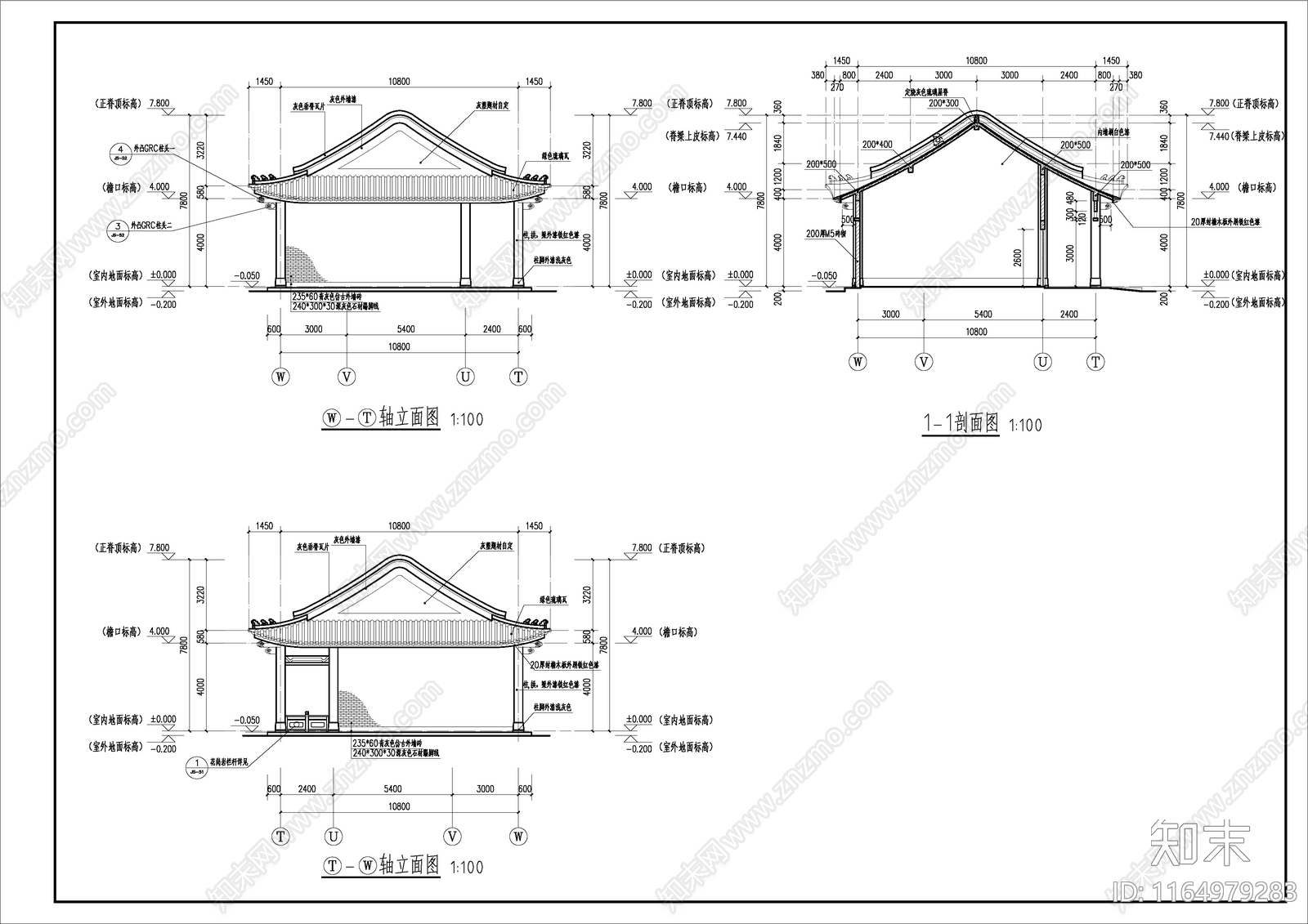 中式新中式其他办公建筑cad施工图下载【ID:1164979283】