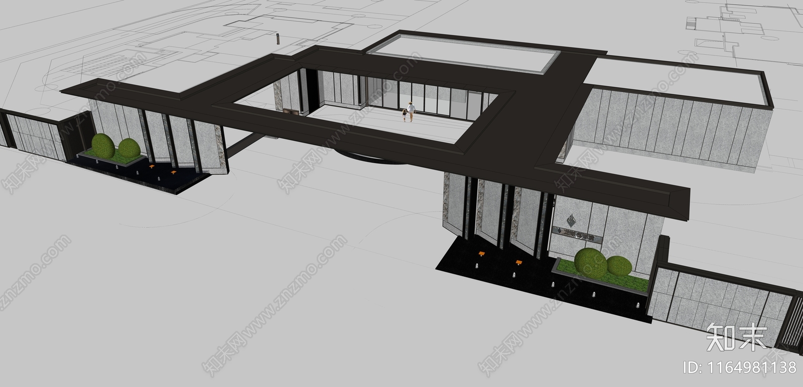 现代小公建SU模型下载【ID:1164981138】