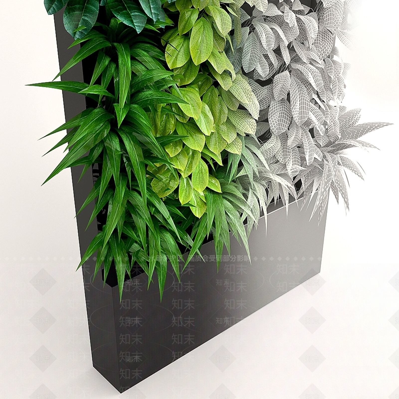 绿植墙3D模型下载【ID:1164984854】