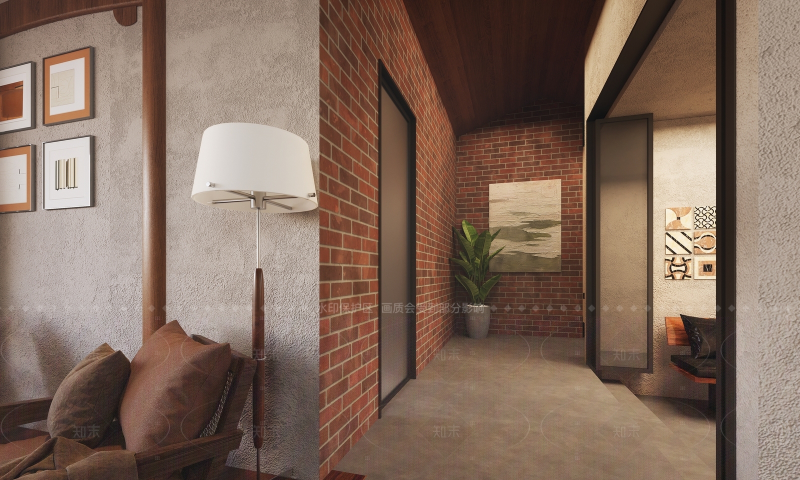 现代新中式咖啡厅3D模型下载【ID:1164985683】