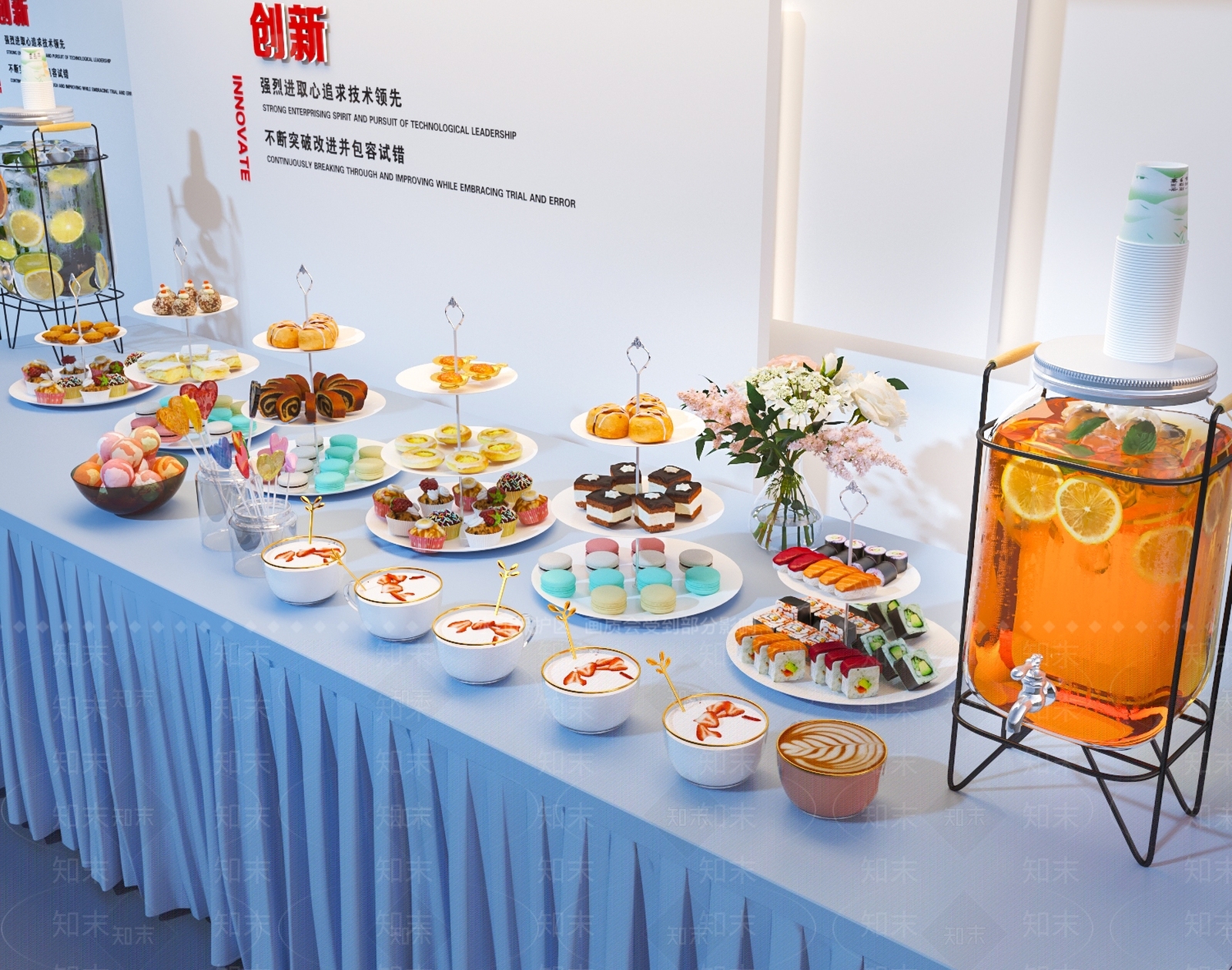 现代自助餐厅3D模型下载【ID:1164994179】