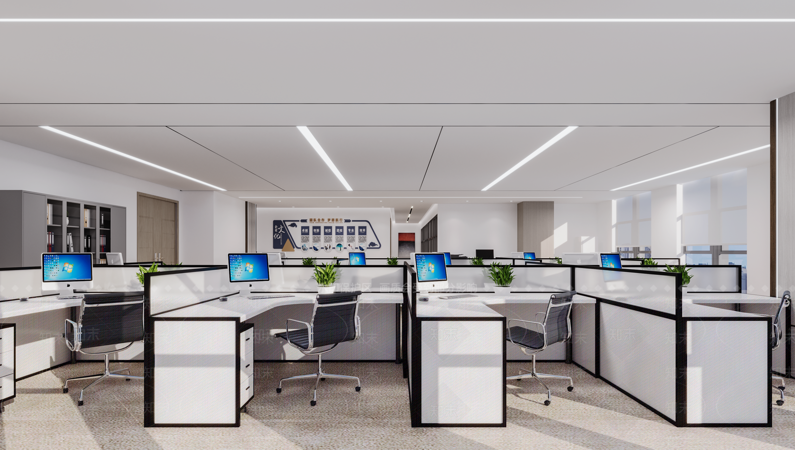 现代办公大厅3D模型下载【ID:1164994401】