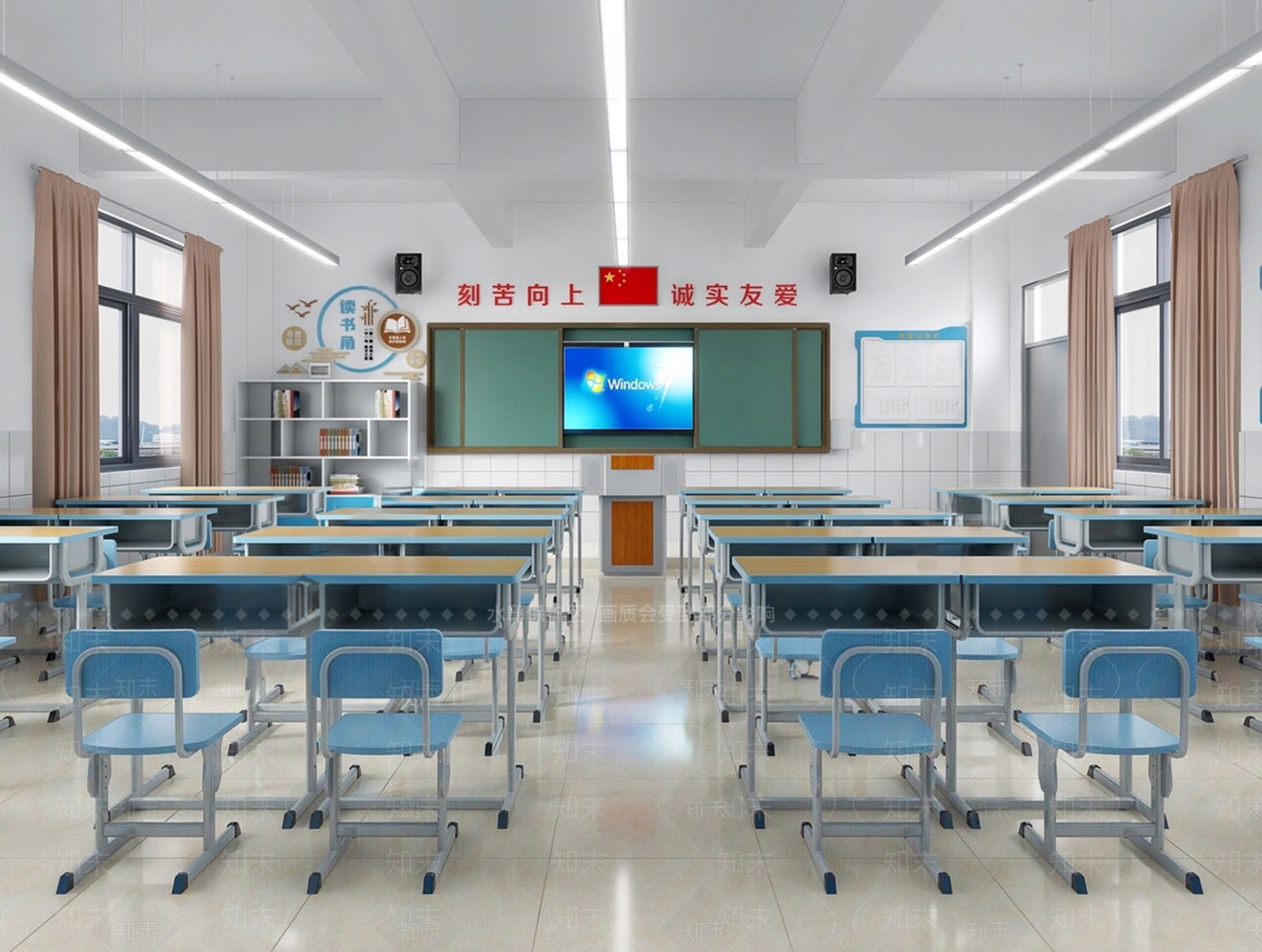 现代教室SU模型下载【ID:1164998812】