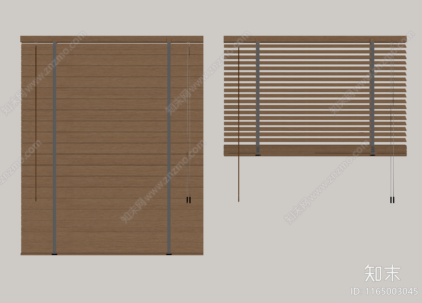 现代窗帘SU模型下载【ID:1165003045】