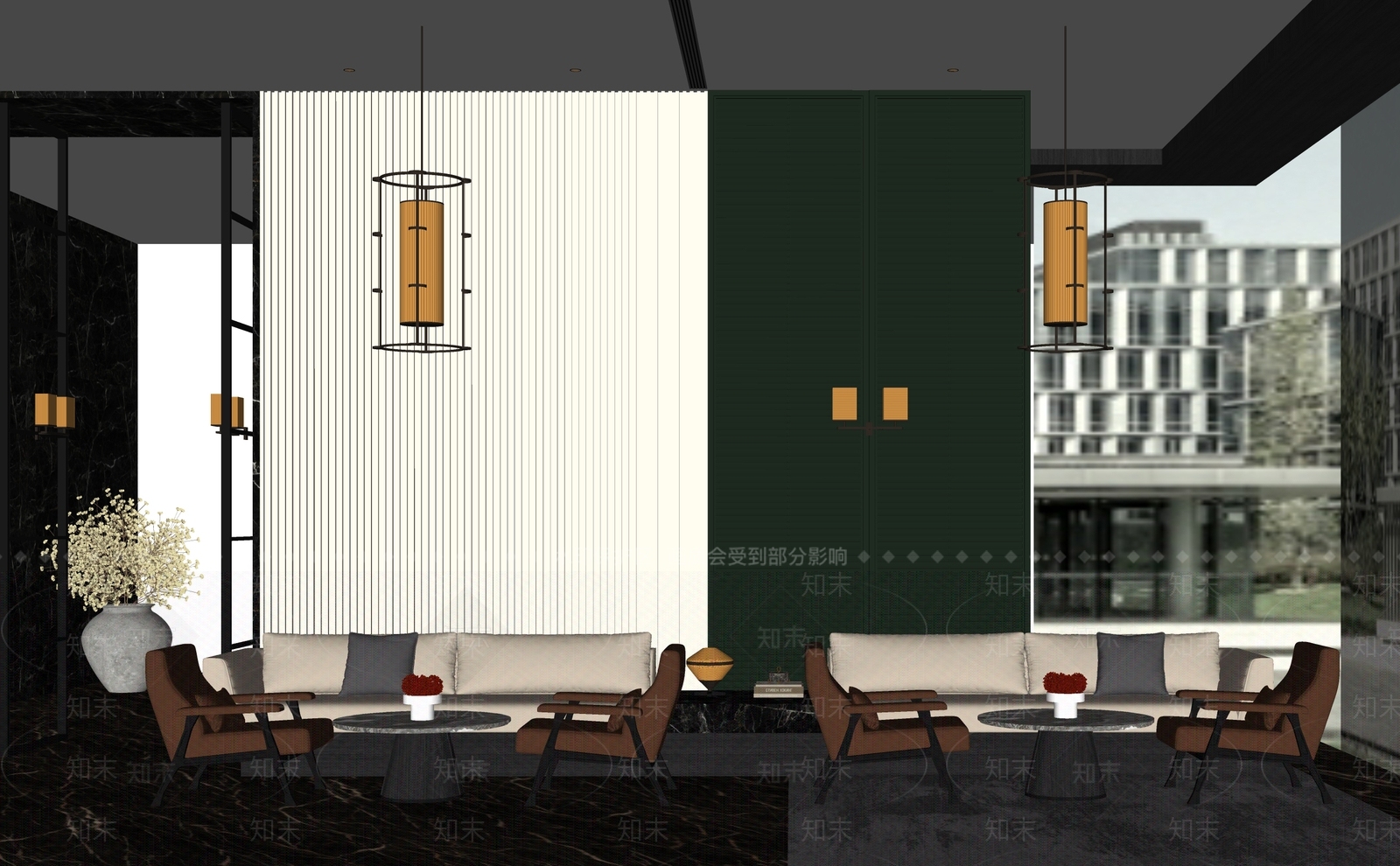 现代休息区SU模型下载【ID:1165003545】