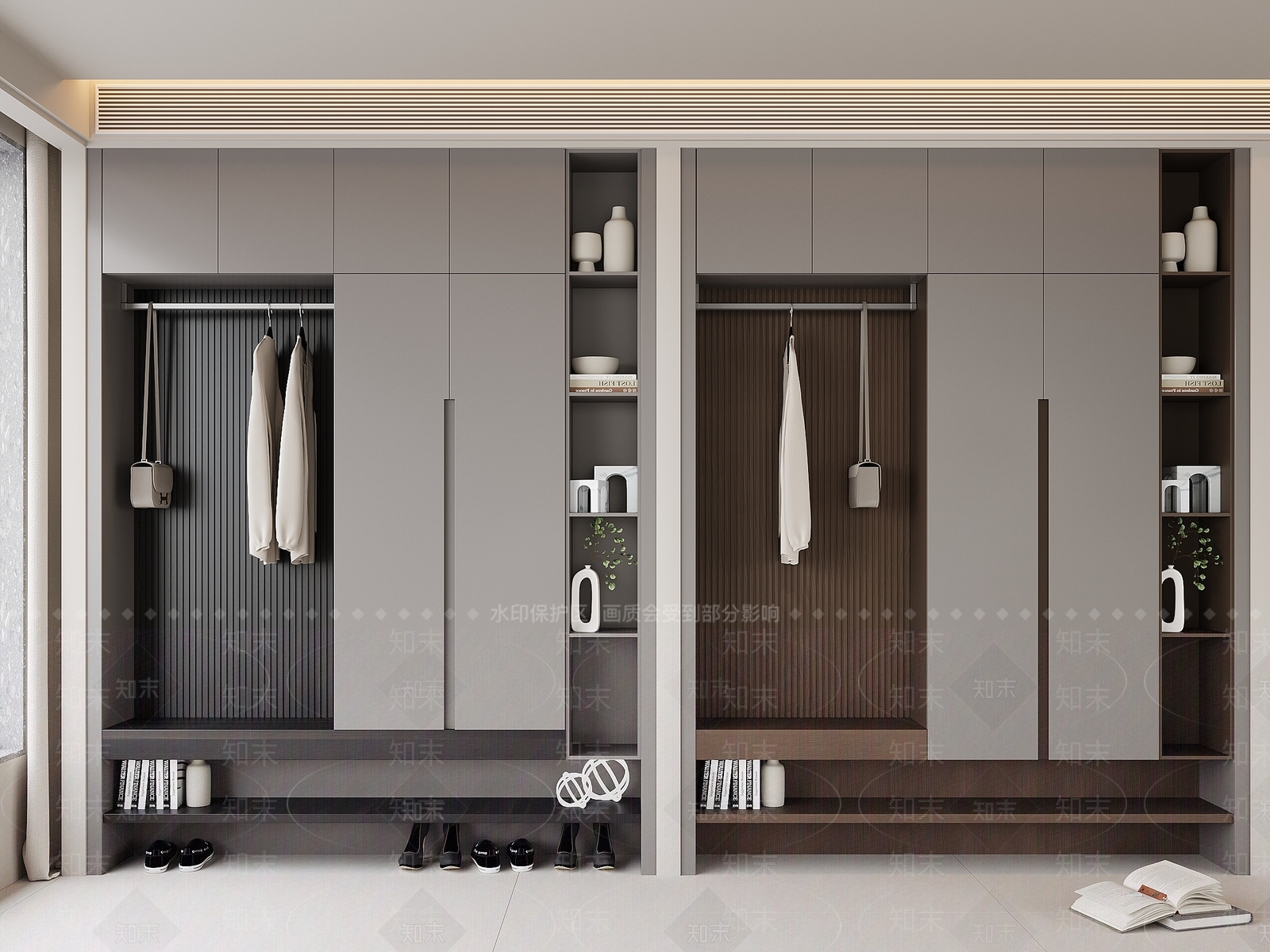 现代鞋柜3D模型下载【ID:1165009990】