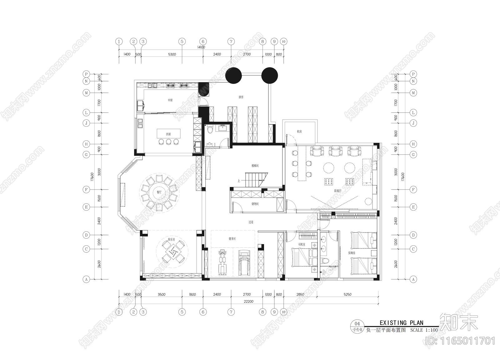 法式整体家装空间cad施工图下载【ID:1165011701】