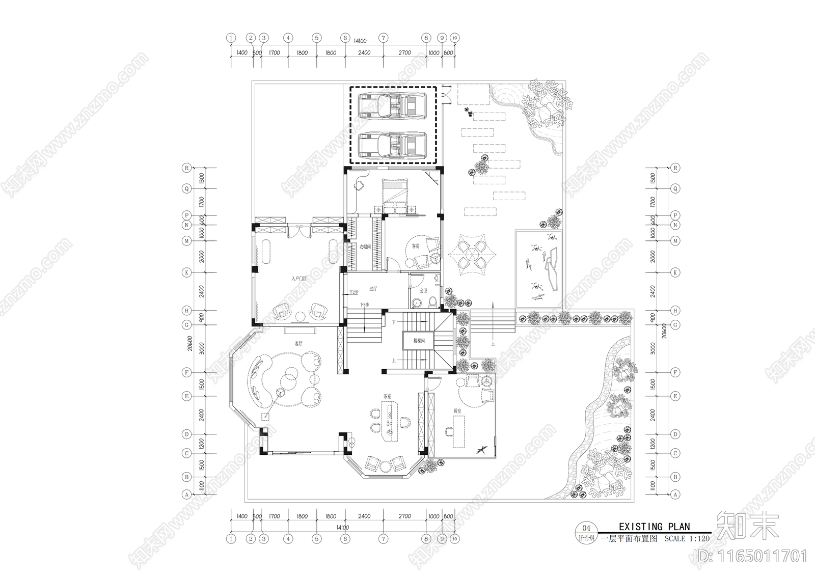 法式整体家装空间cad施工图下载【ID:1165011701】