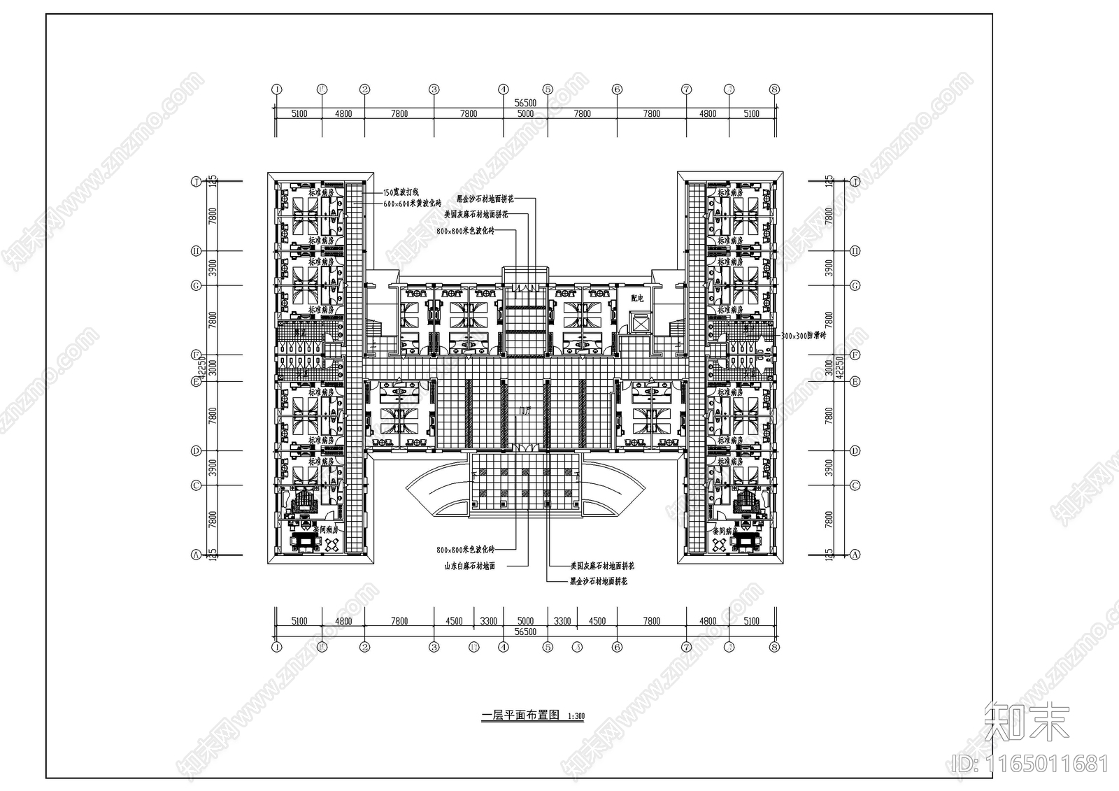 现代办公室cad施工图下载【ID:1165011681】