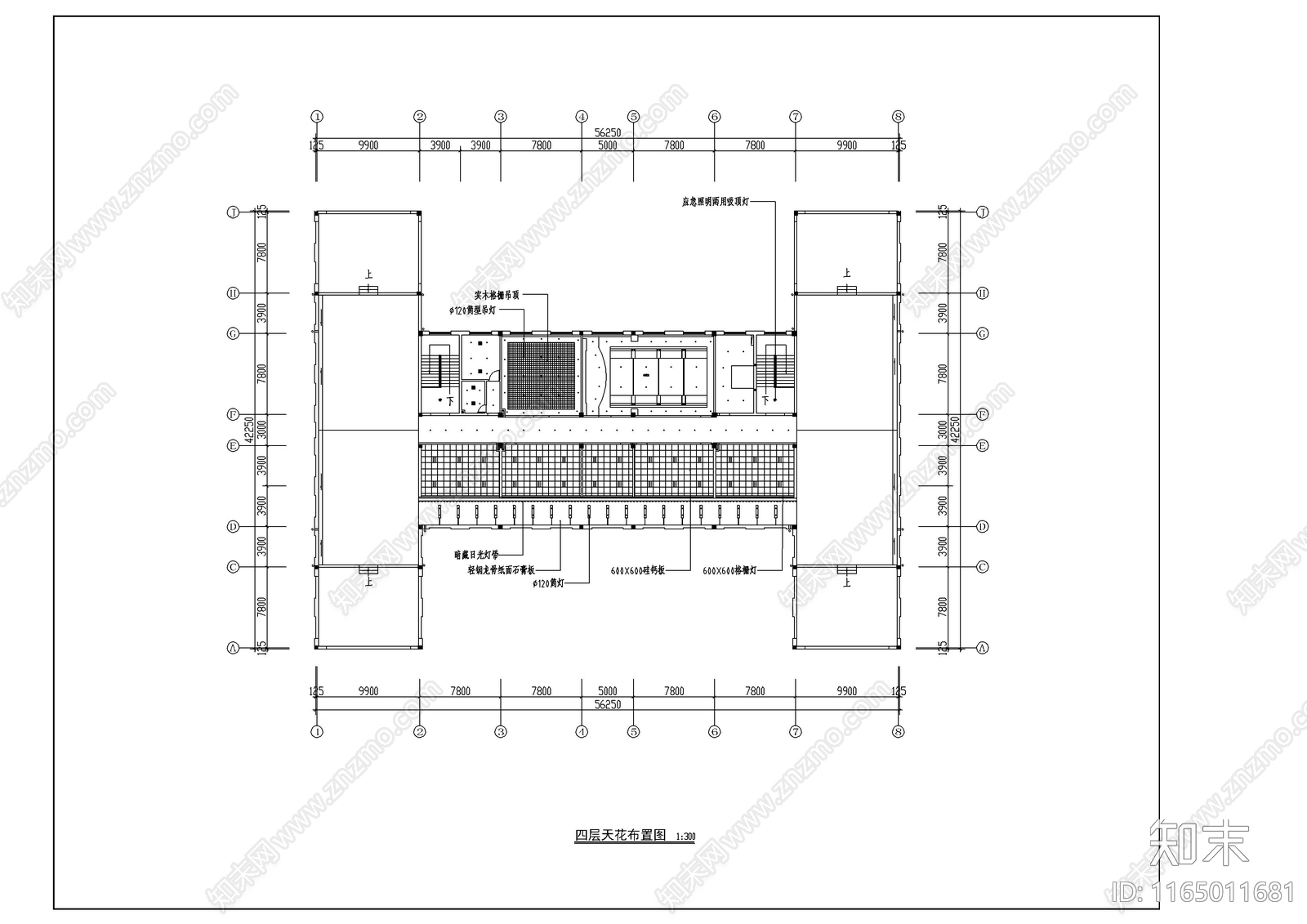 现代办公室cad施工图下载【ID:1165011681】
