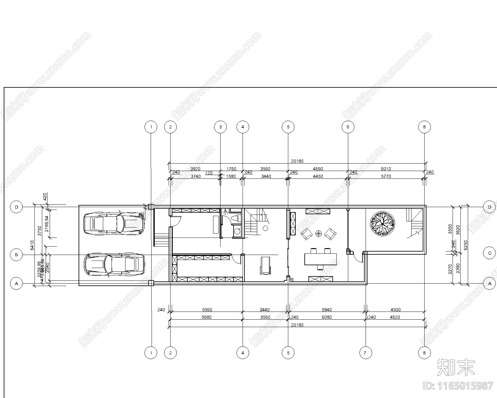 原木侘寂养老院cad施工图下载【ID:1165015987】