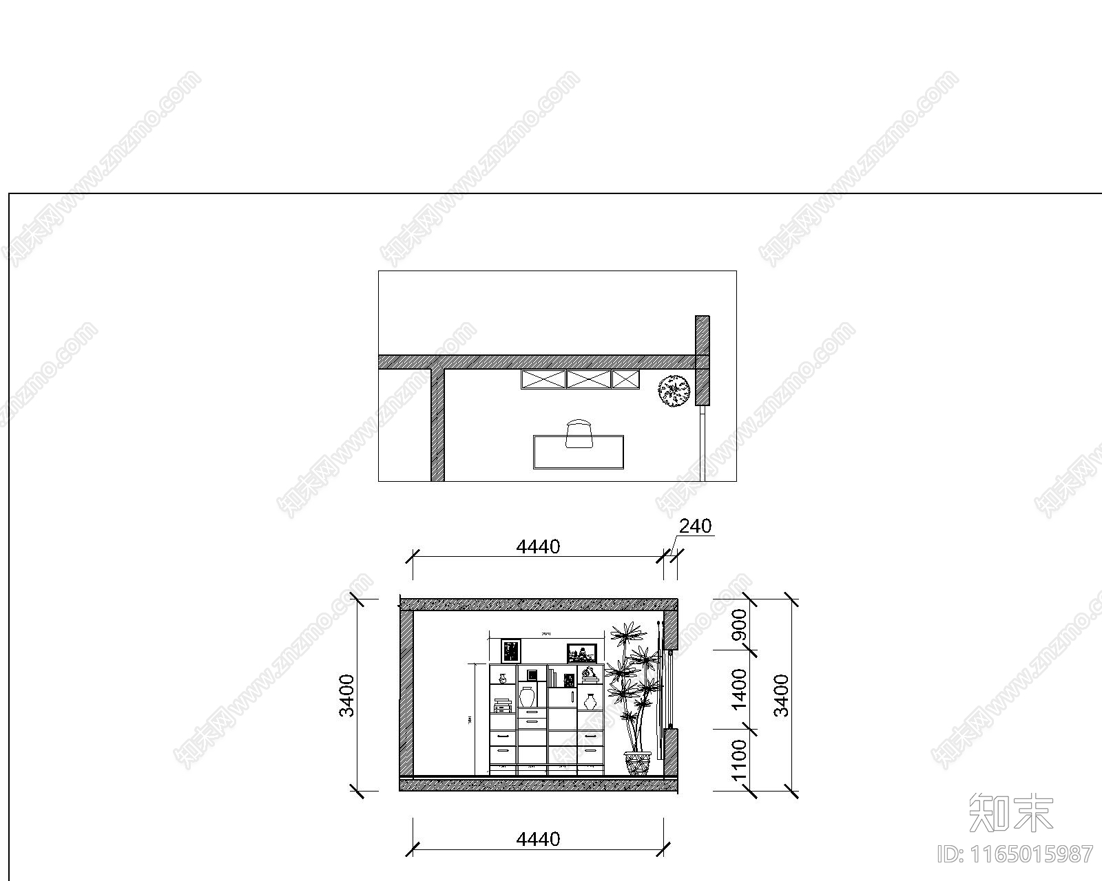 原木侘寂养老院cad施工图下载【ID:1165015987】