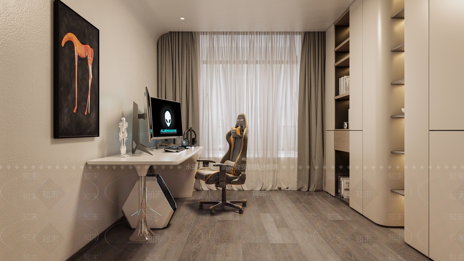现代简约儿童娱乐室3D模型下载【ID:1165027118】