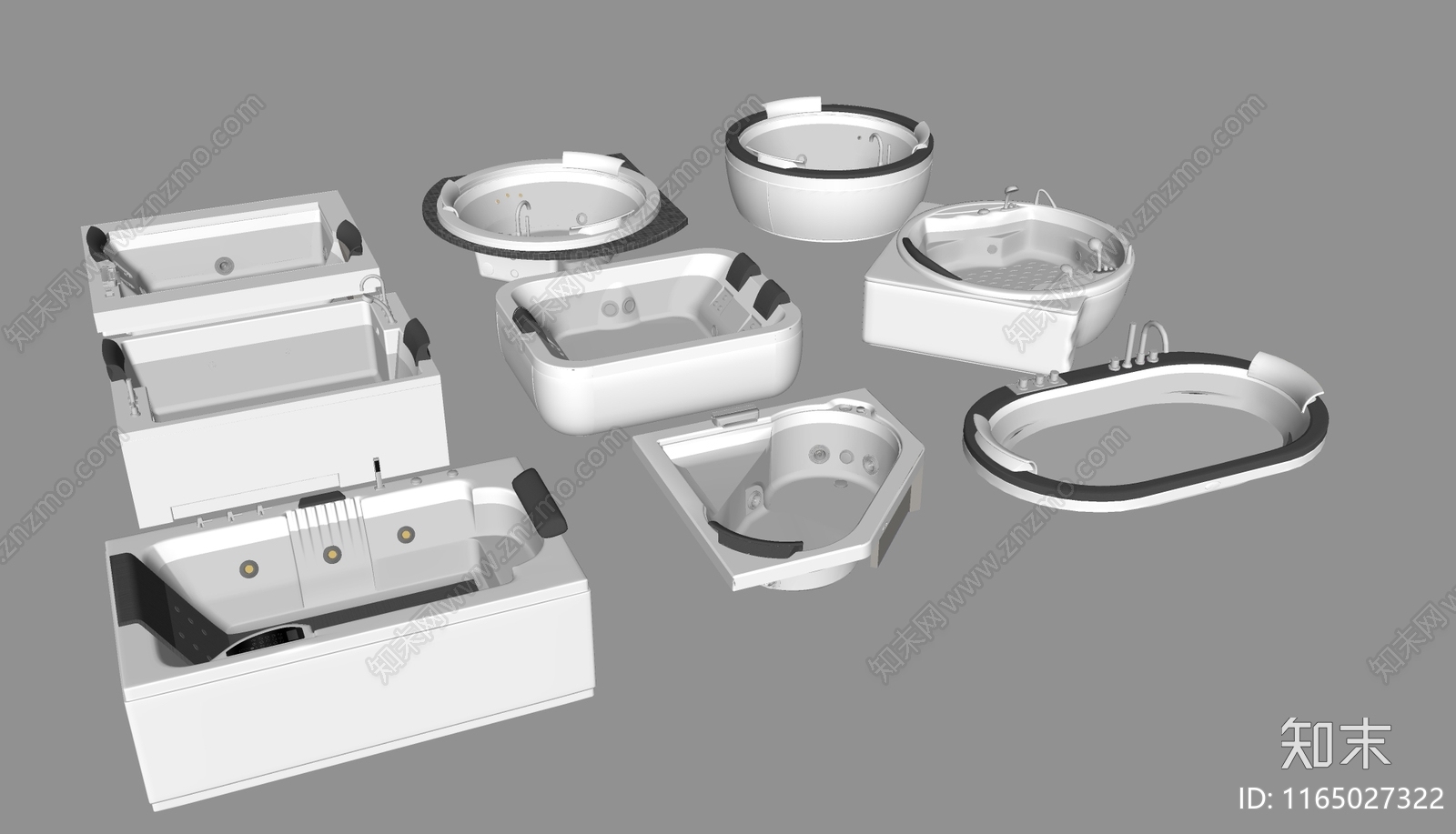 浴缸SU模型下载【ID:1165027322】