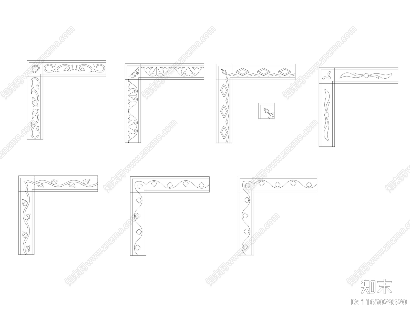 现代地面拼花cad施工图下载【ID:1165029520】