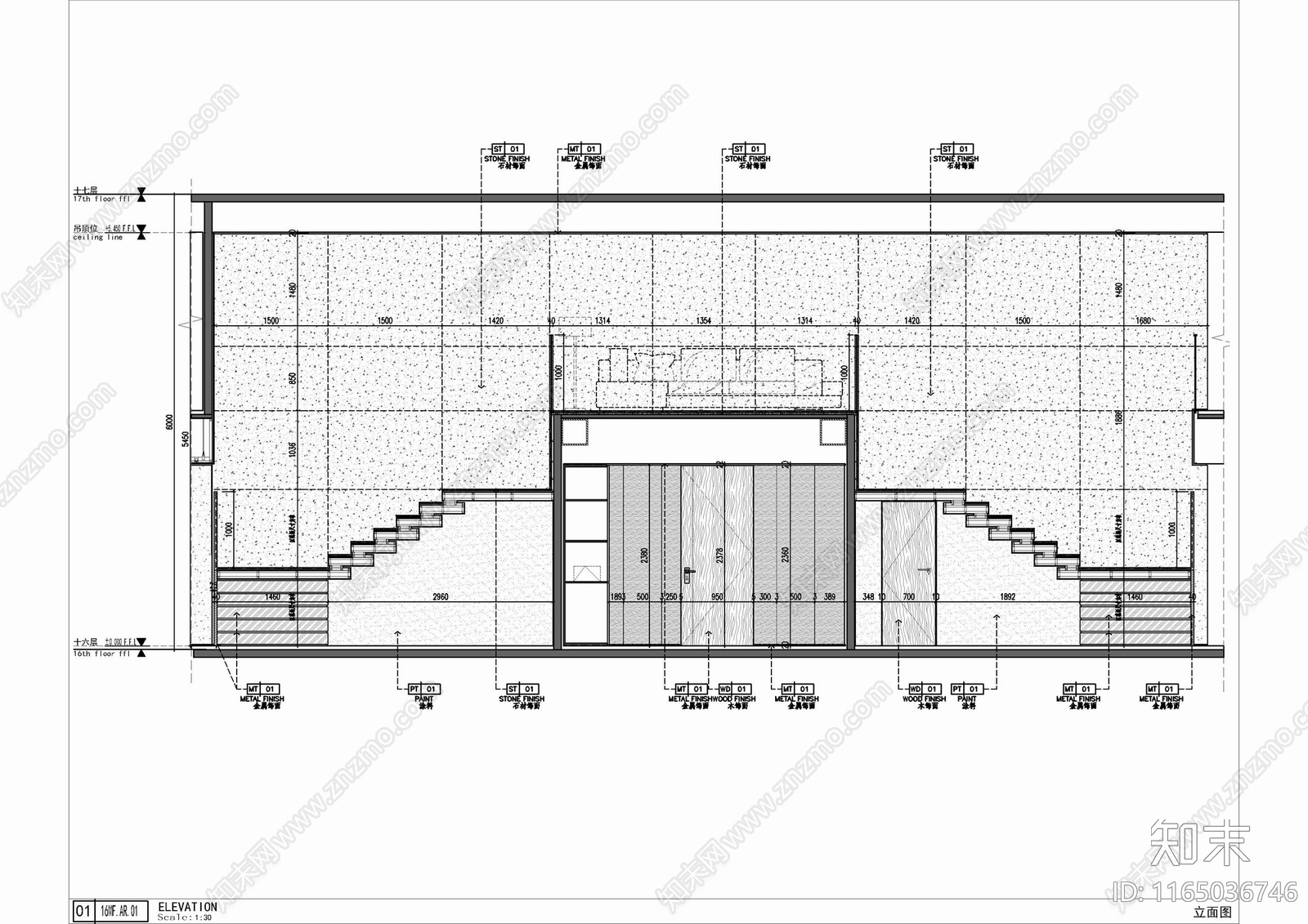 现代办公室cad施工图下载【ID:1165036746】