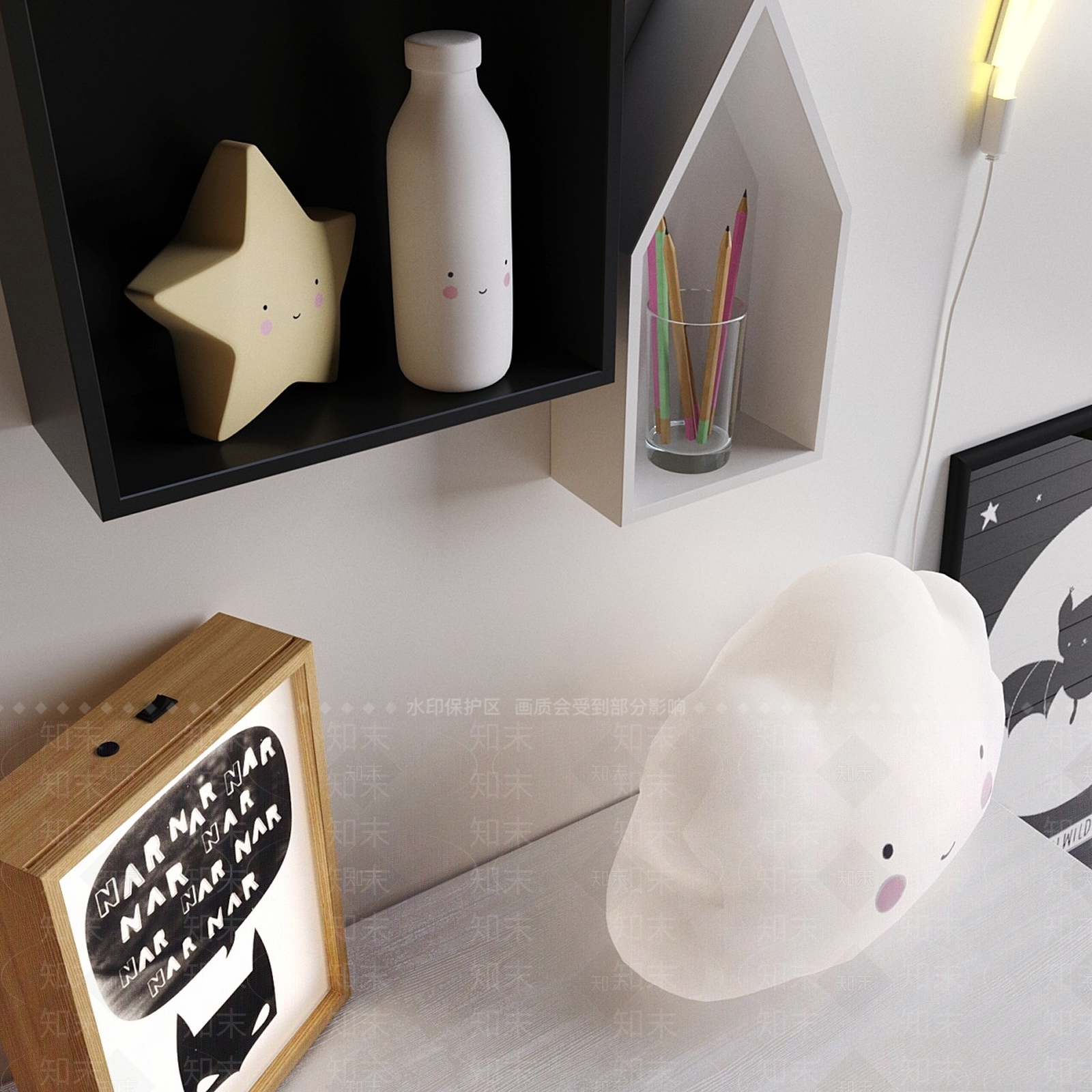 儿童桌椅3D模型下载【ID:1165051882】