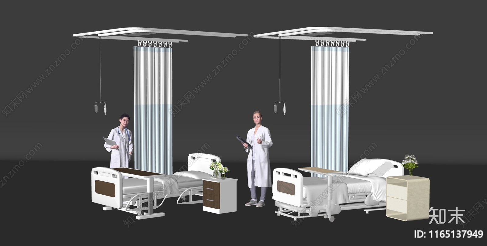 现代新中式其他床具SU模型下载【ID:1165137949】