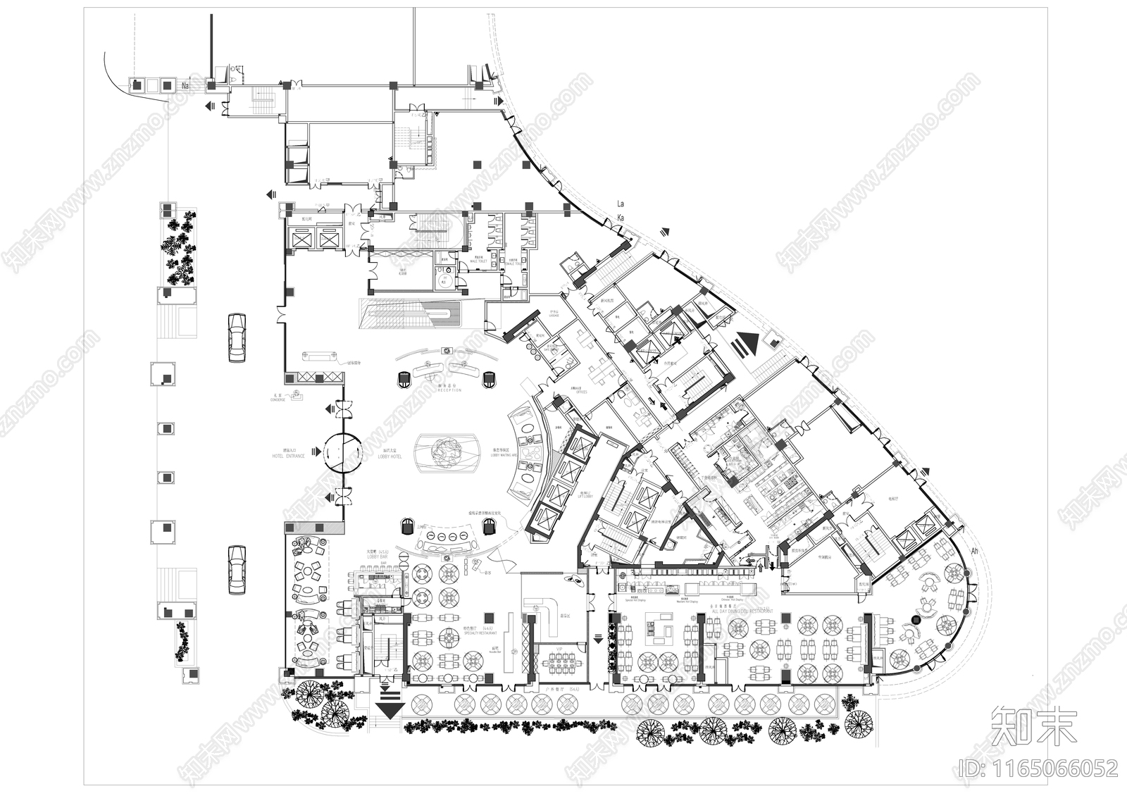 50个酒店大堂方案平面图库施工图下载【ID:1165066052】