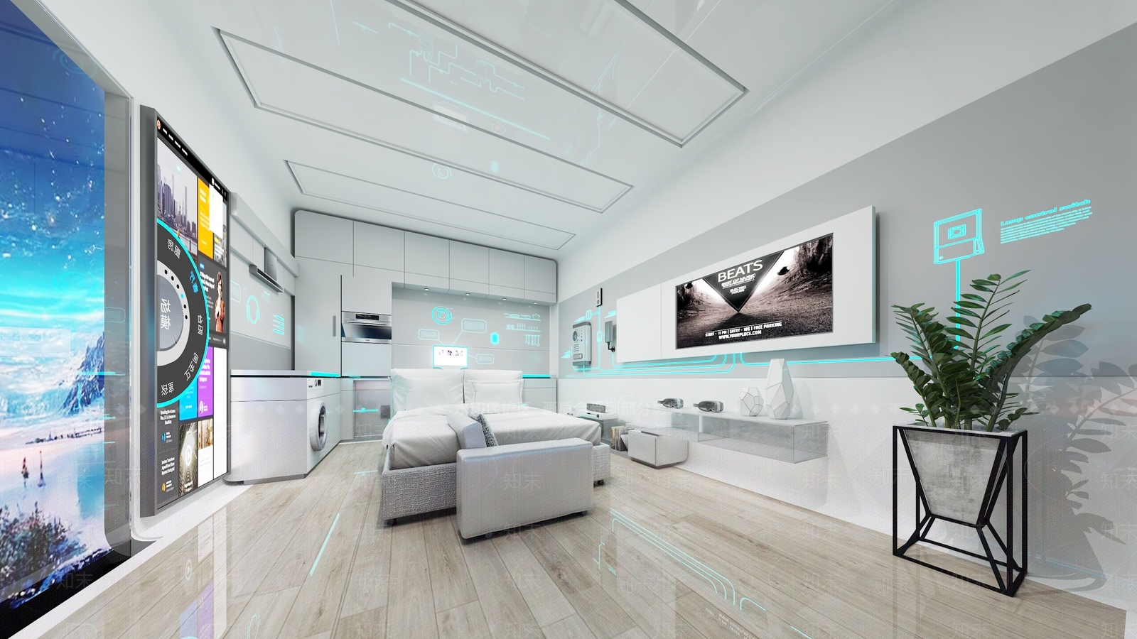 现代家居客厅3D模型下载【ID:1165070794】