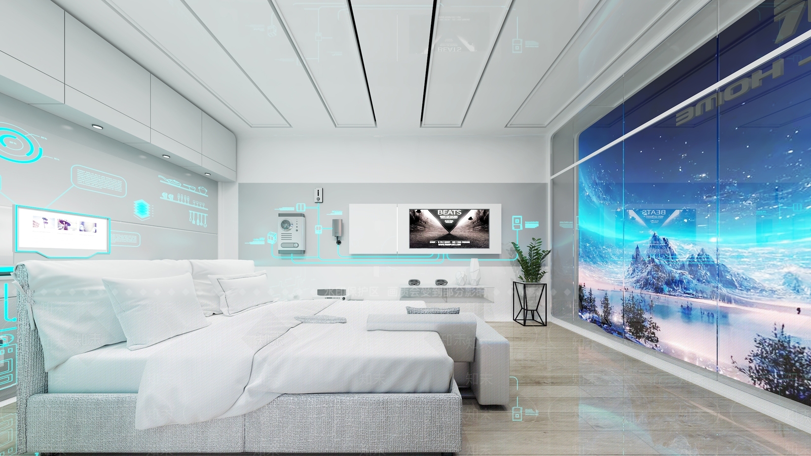 现代家居客厅3D模型下载【ID:1165070794】