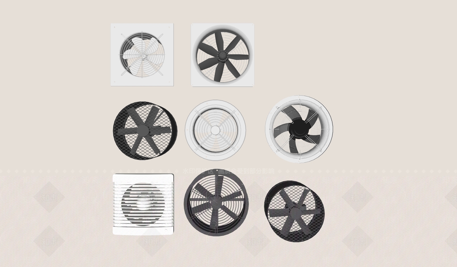 风扇SU模型下载【ID:1165081745】