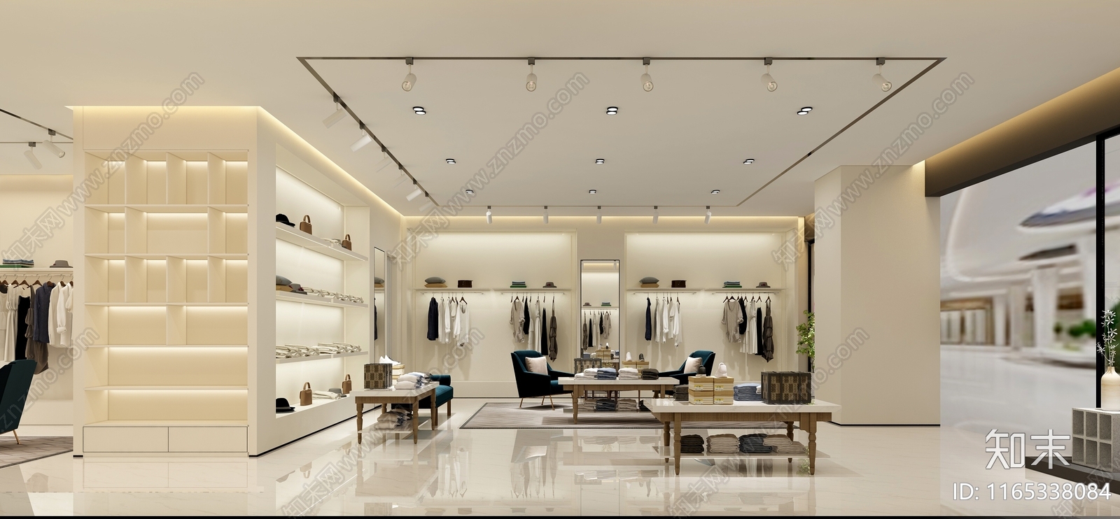 现代服装店cad施工图下载【ID:1165338084】