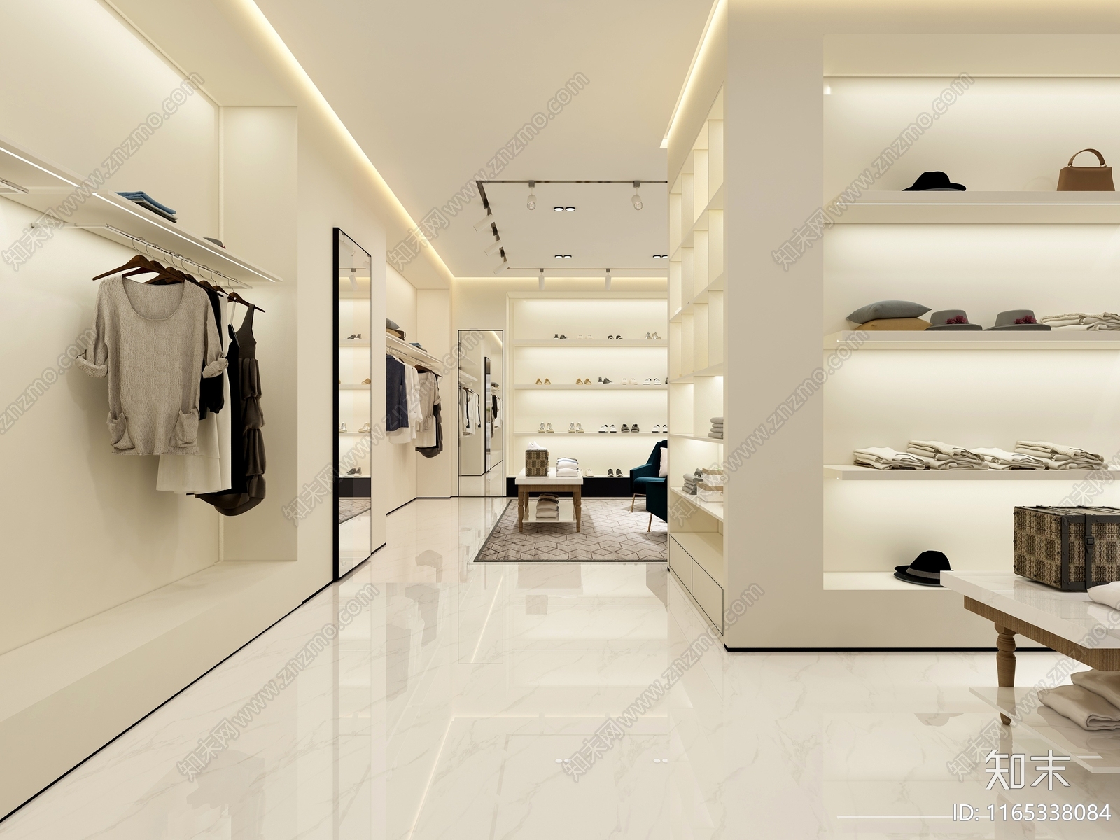 现代服装店cad施工图下载【ID:1165338084】
