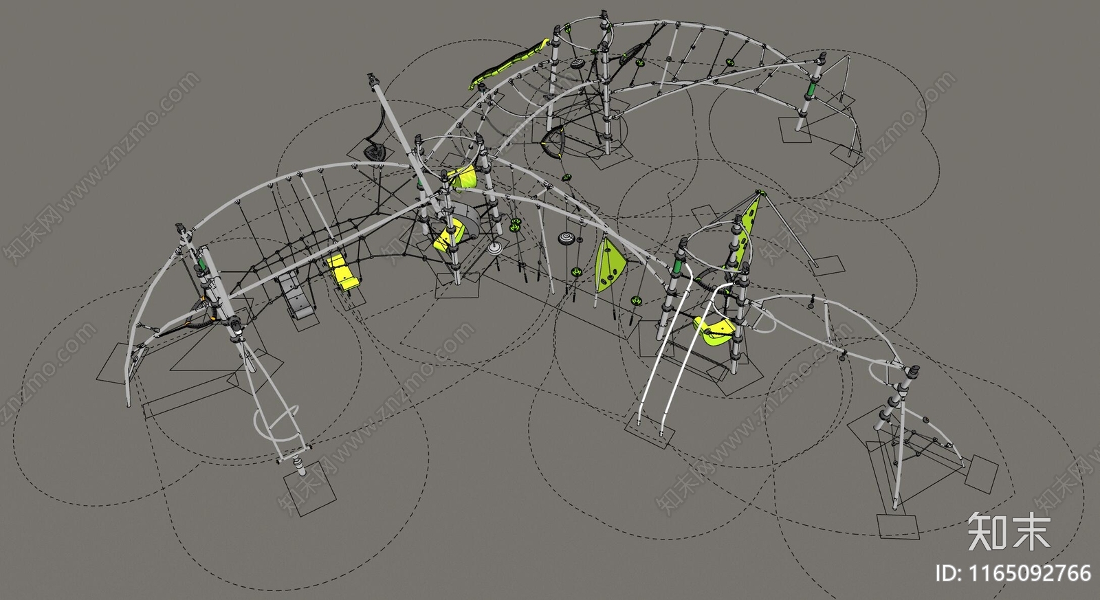 现代儿童游乐区SU模型下载【ID:1165092766】