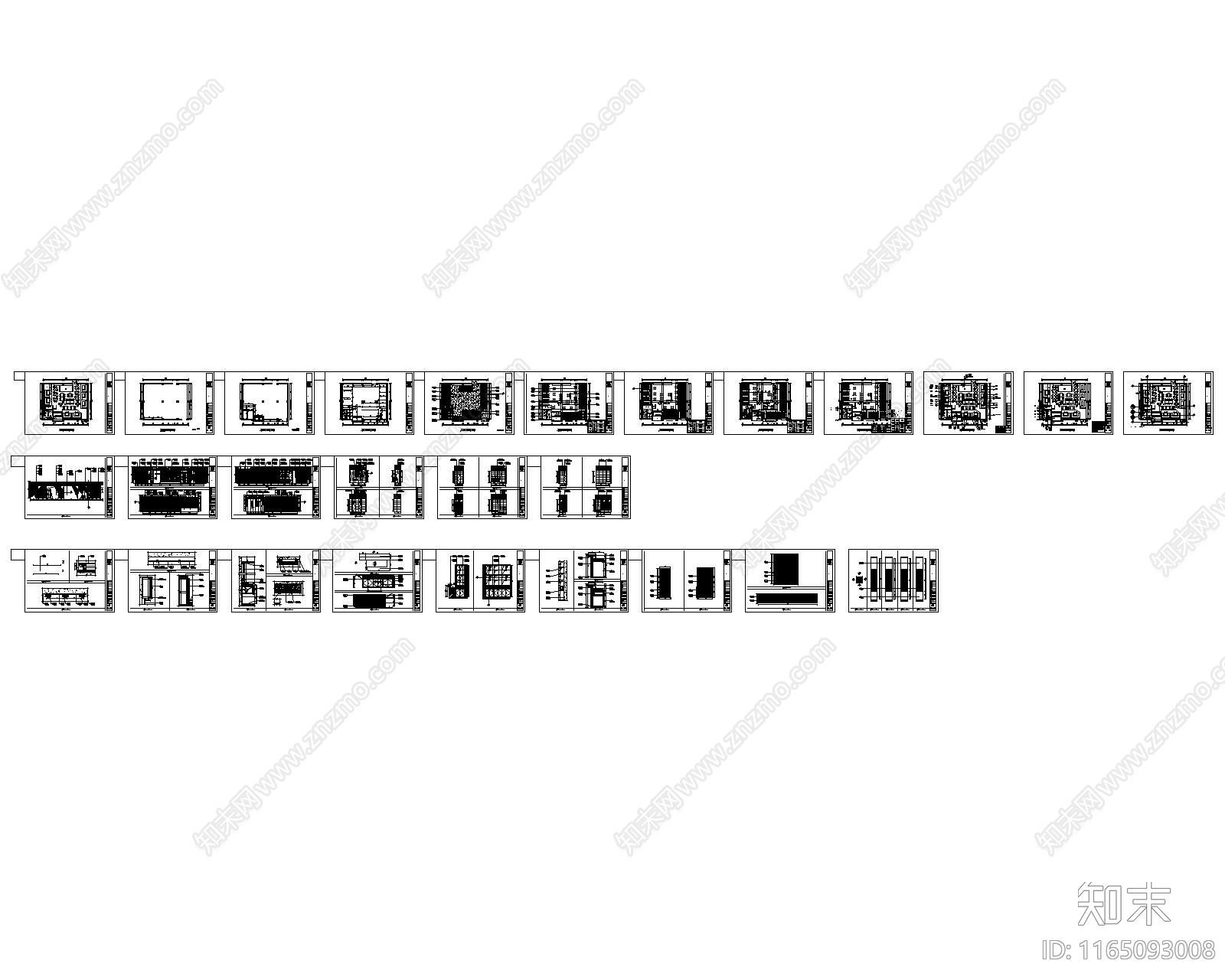 现代复古酒吧cad施工图下载【ID:1165093008】