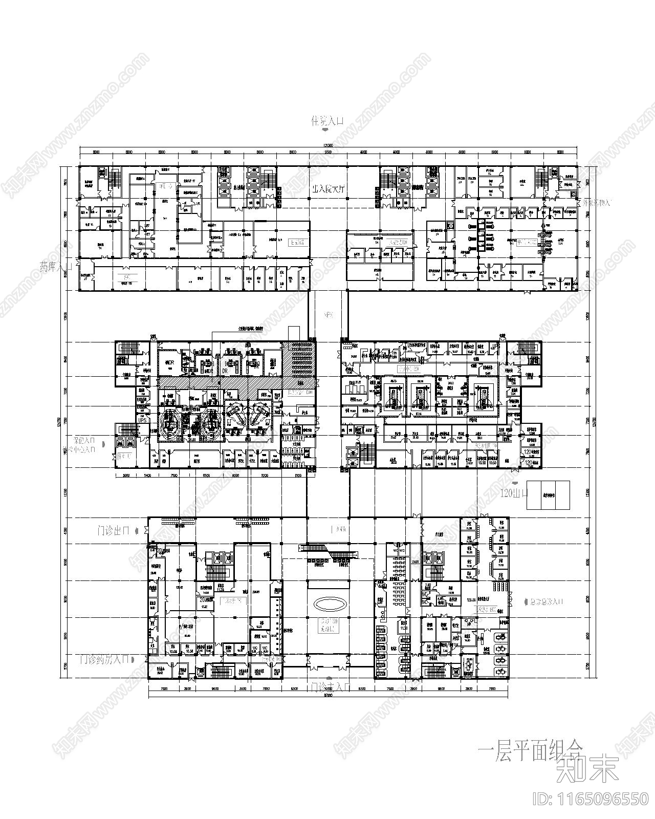 现代医院cad施工图下载【ID:1165096550】