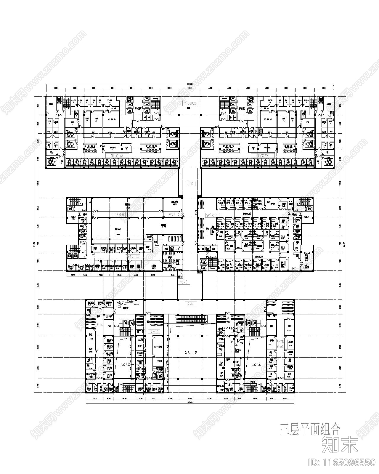 现代医院cad施工图下载【ID:1165096550】