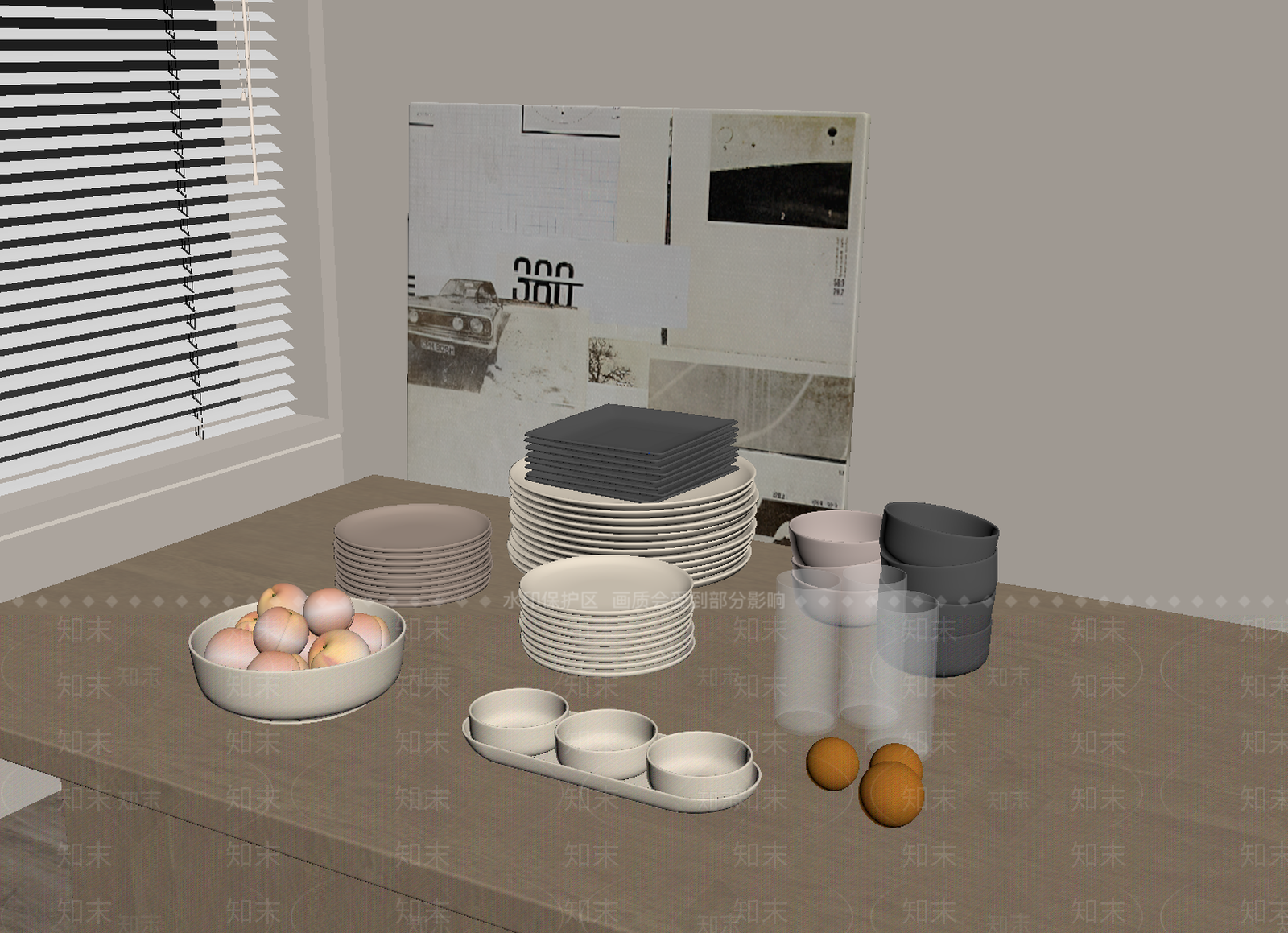 餐具SU模型下载【ID:1165096763】