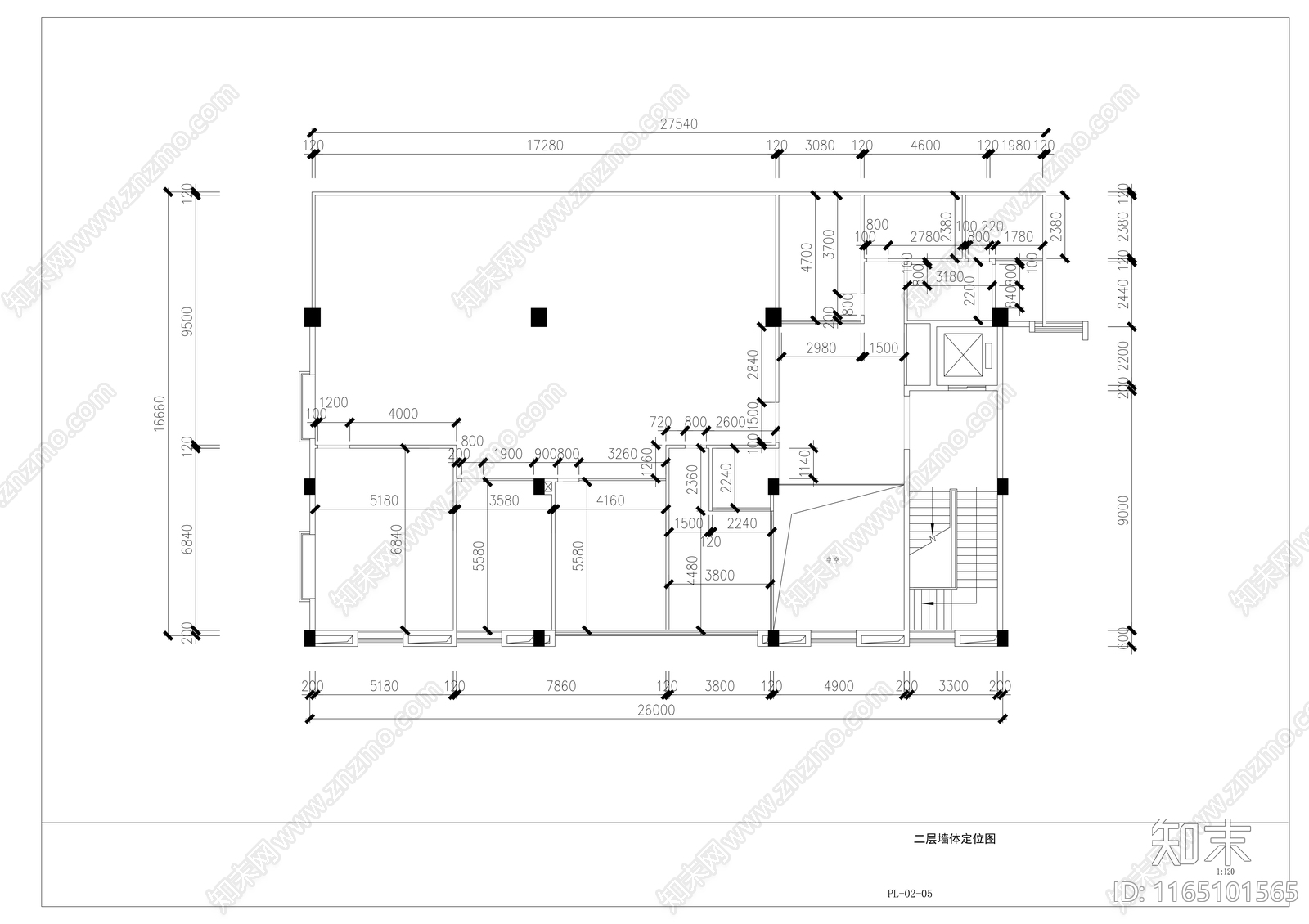 现代整体办公空间cad施工图下载【ID:1165101565】