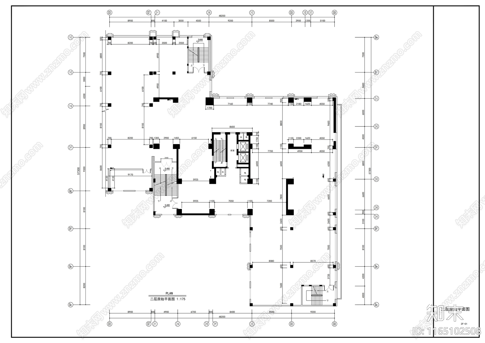 现代整体办公空间cad施工图下载【ID:1165102508】