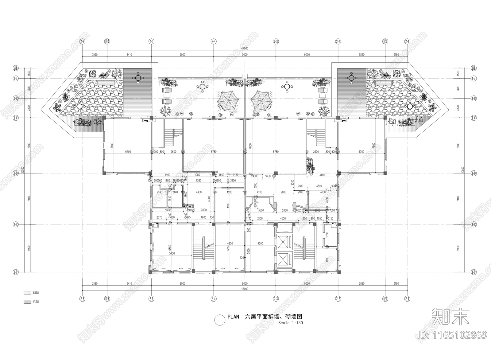 现代整体办公空间cad施工图下载【ID:1165102869】