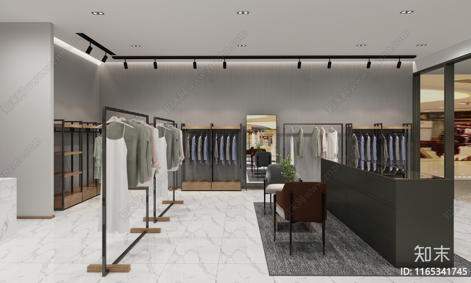 现代服装店cad施工图下载【ID:1165341745】