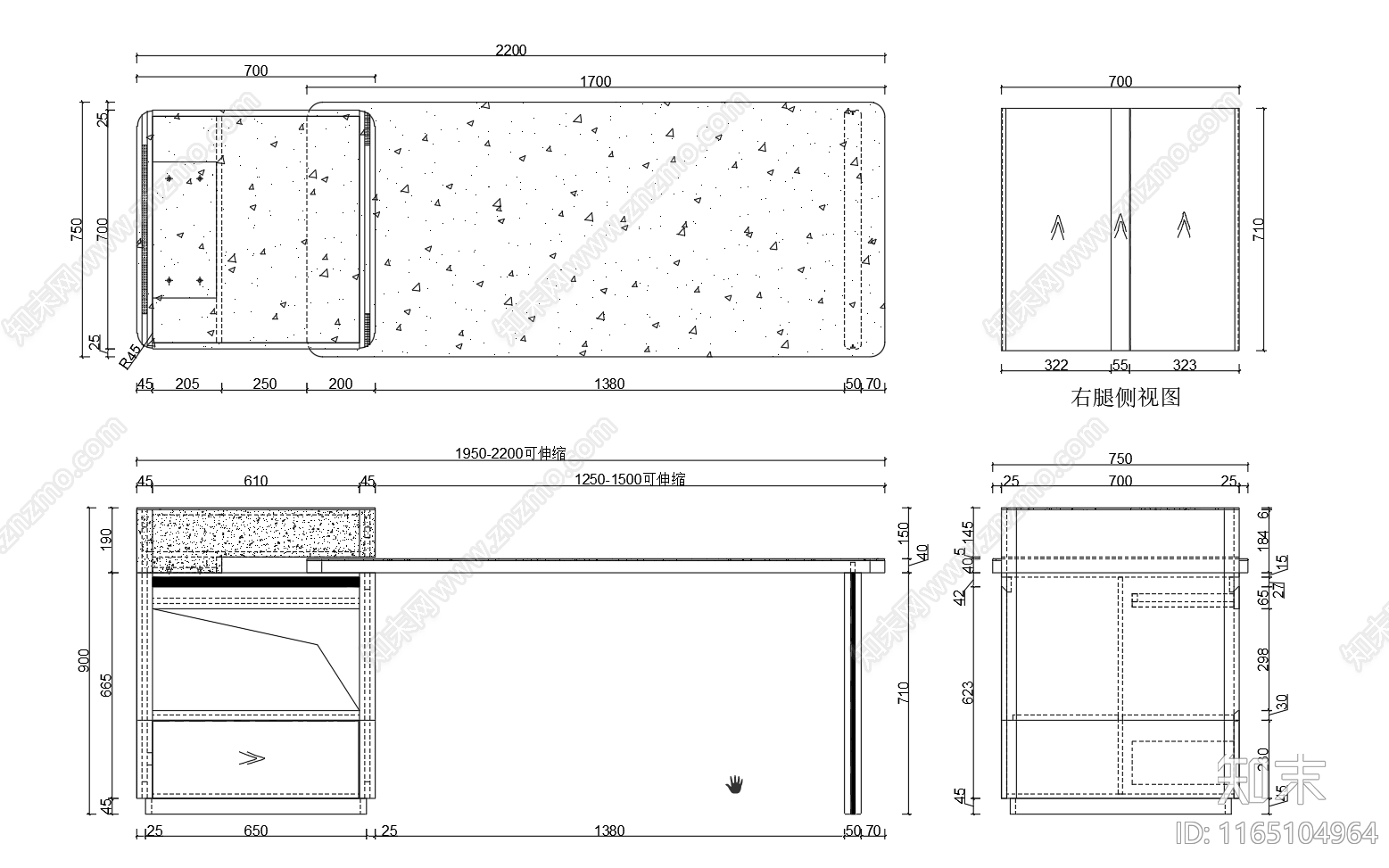 现代客厅cad施工图下载【ID:1165104964】