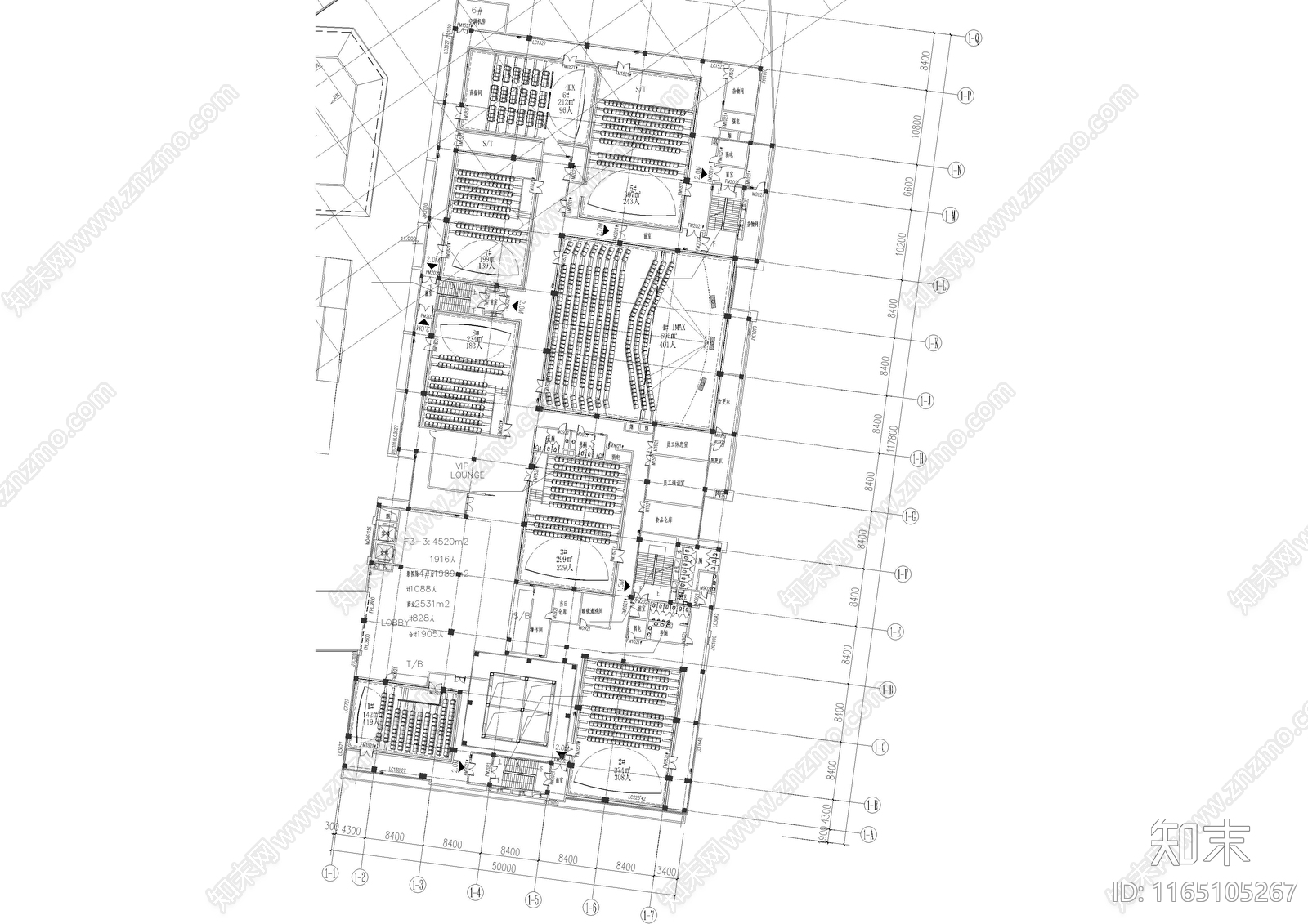 现代商业综合体cad施工图下载【ID:1165105267】