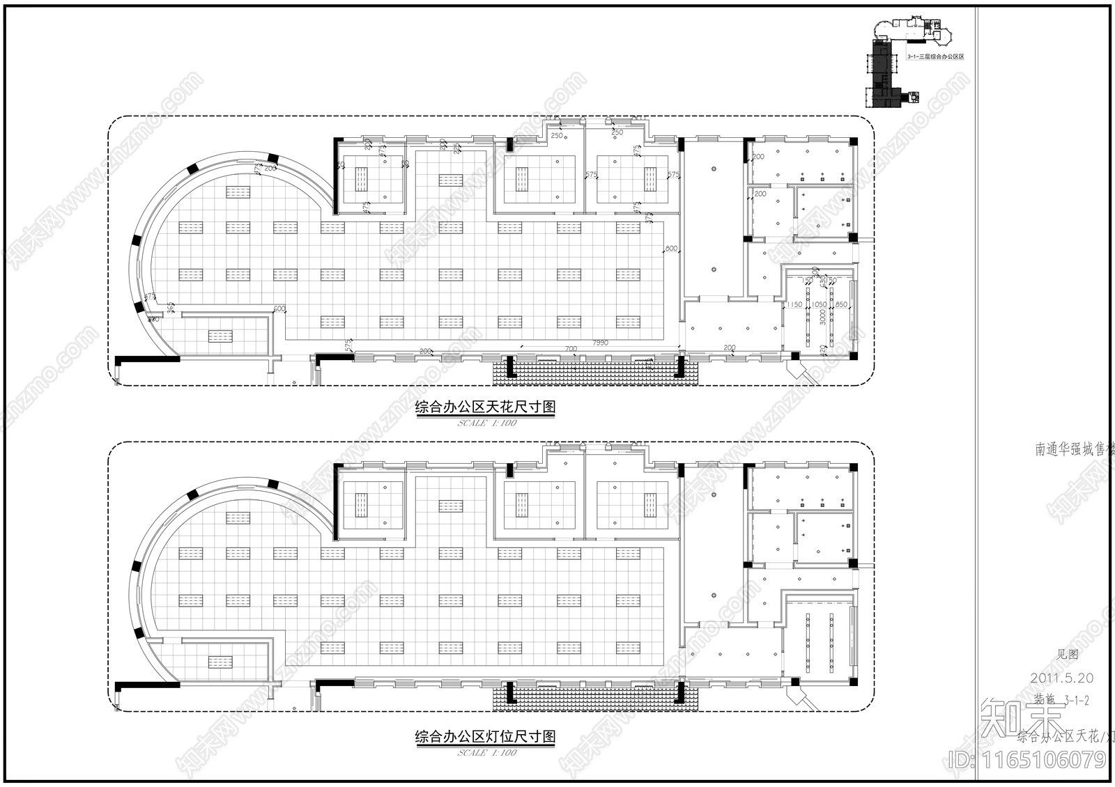 现代售楼处cad施工图下载【ID:1165106079】