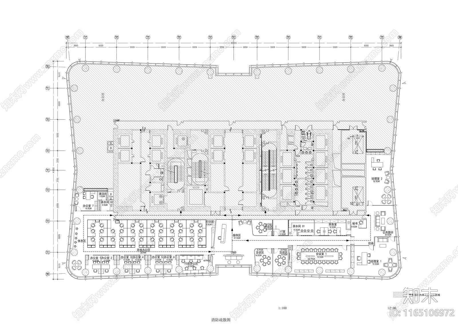 现代整体办公空间cad施工图下载【ID:1165106972】